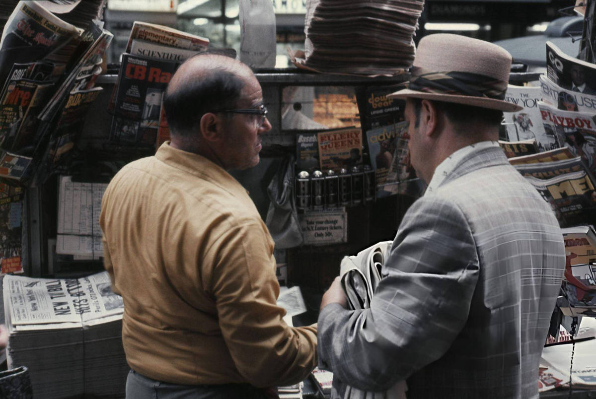 Newsstand At West 47Th Street, New York, 1976.