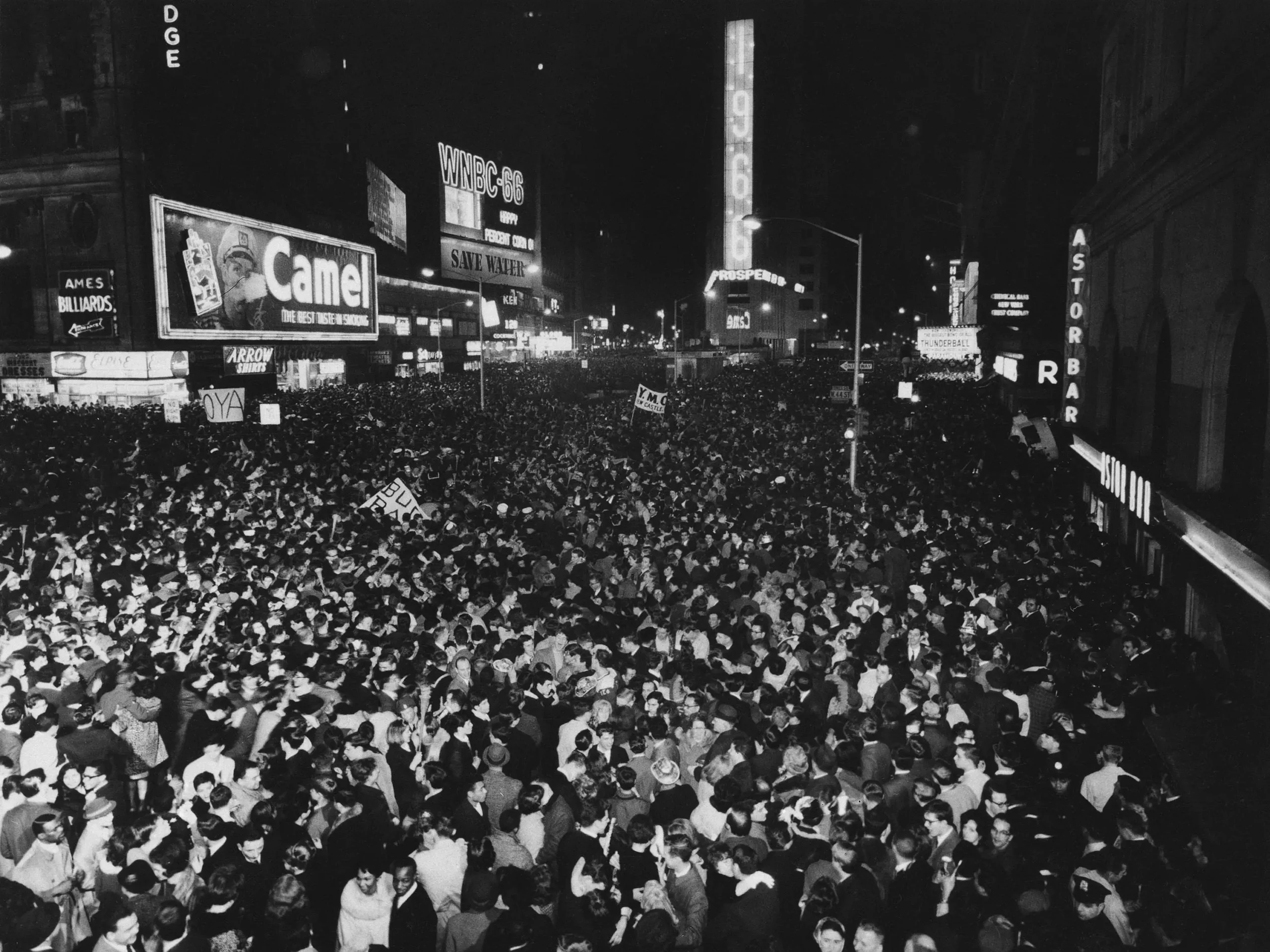 The Crowd In Times Square In 1966.