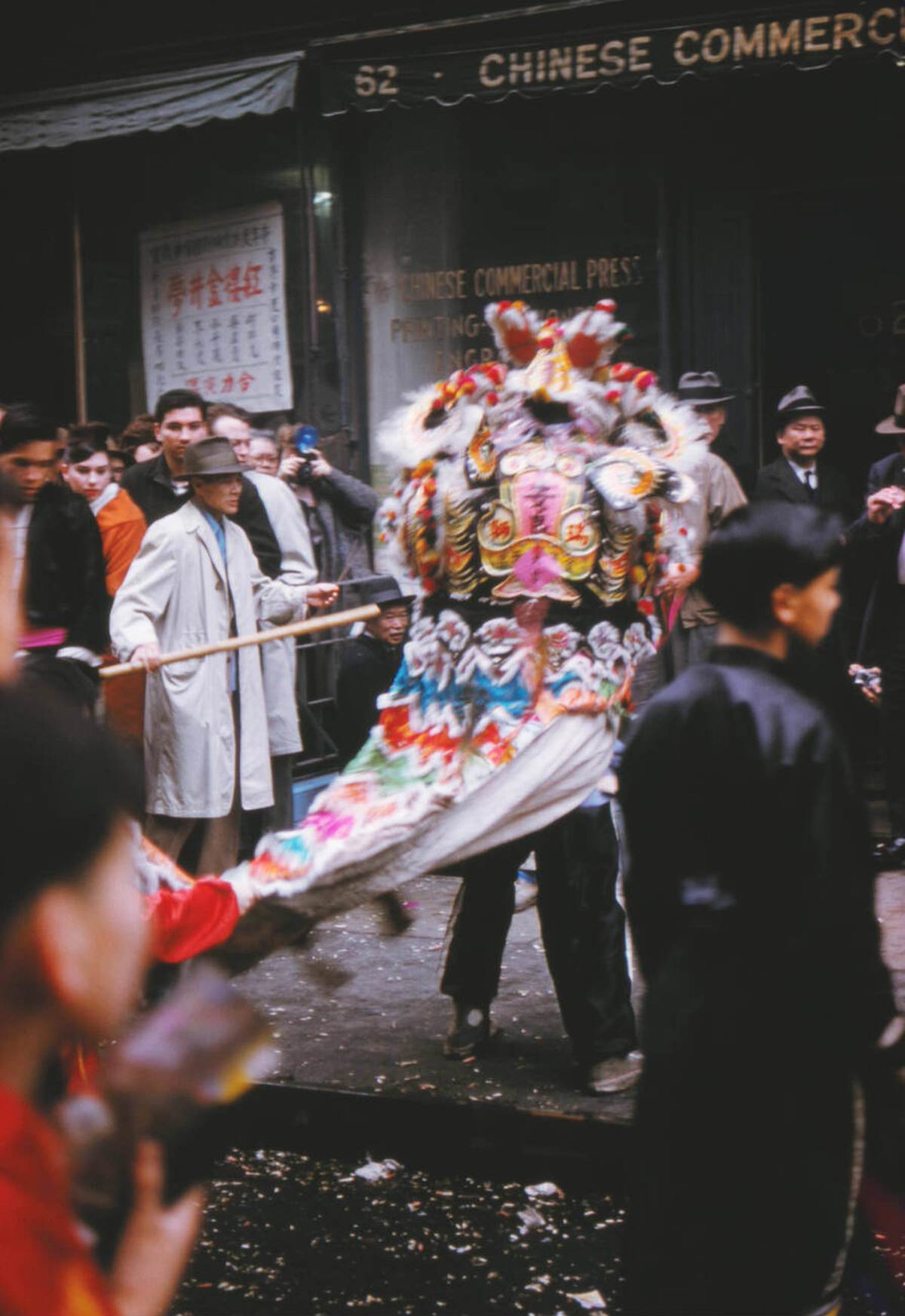 Chinese New Year Celebration In Chinatown, New York, 1963.