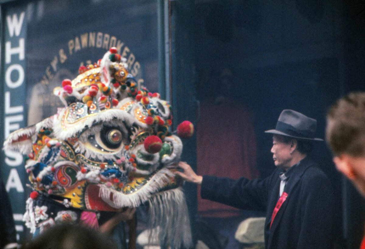 Chinese New Year Celebration In Chinatown, New York, 1963.