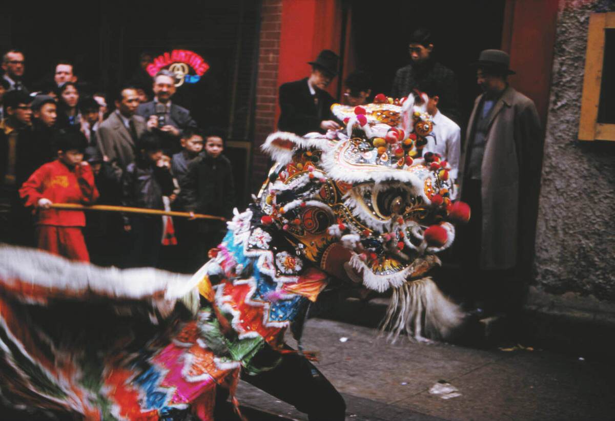 Chinese New Year Celebration In Chinatown, New York, 1963.