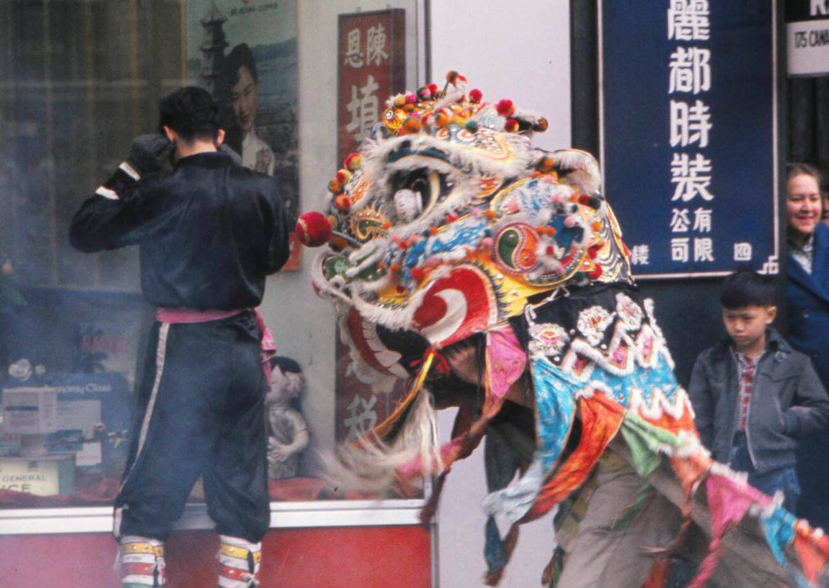 Chinese New Year Celebration In Chinatown, New York, 1963.