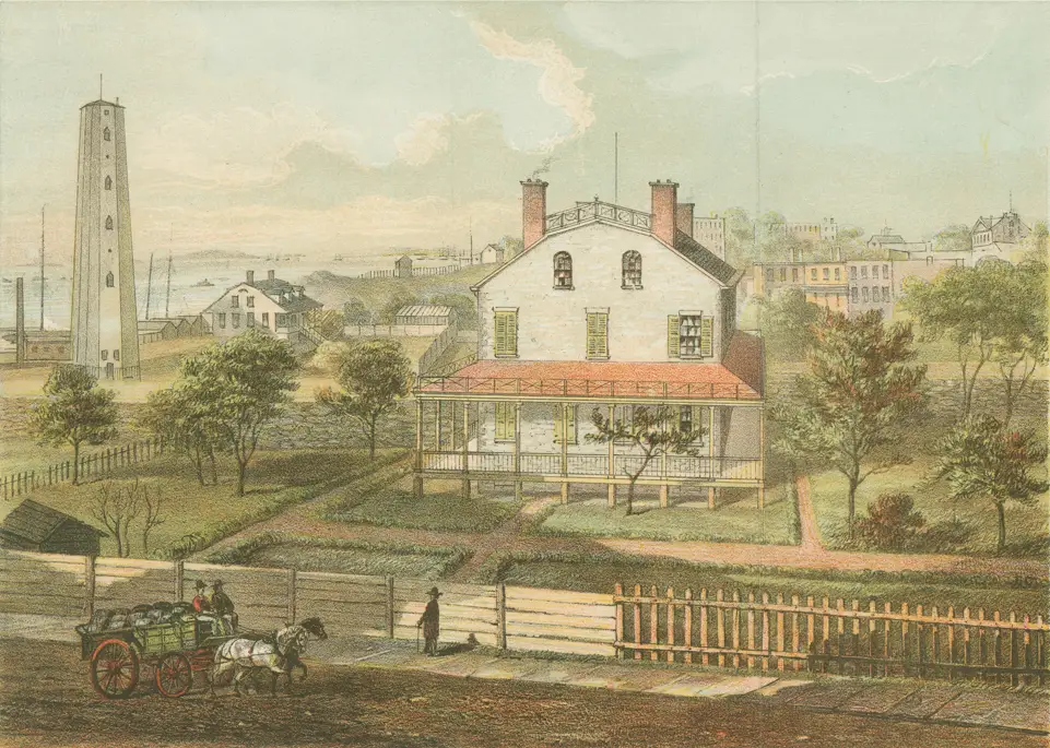 A View Of The Brevoort Estate And Vicinity Between 54Th And 55Th Streets, Near First Avenue. Lithograph By Major &Amp;Amp; Knapp For D.t. Valentine'S Manual, 1866.