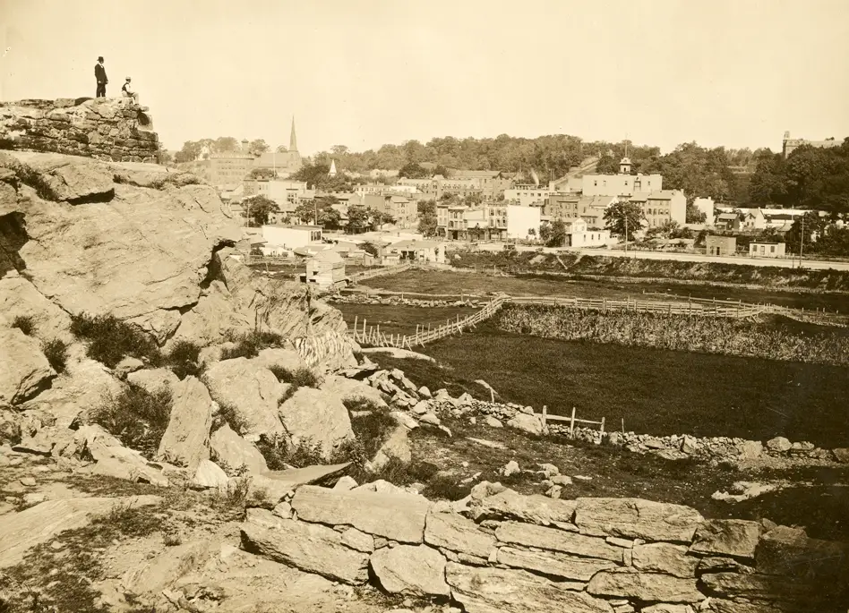 Remains Of An Old Blockhouse With A View North Toward Manhattanville At 123Rd Street, January 19, 1878.