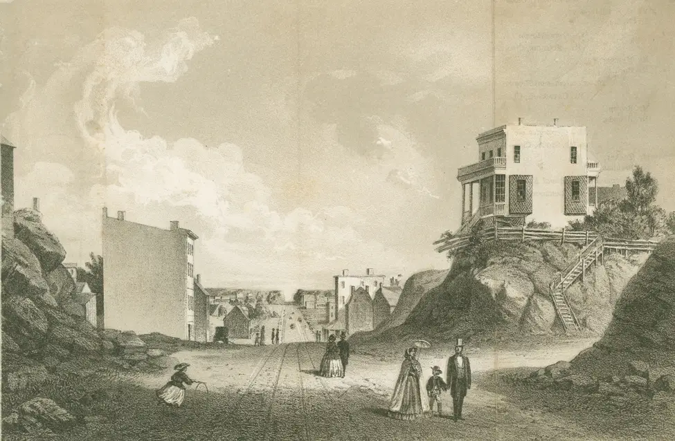 Egbert L. Viele, View Of 2Nd Ave. Looking Up From 42Nd St., 1861.