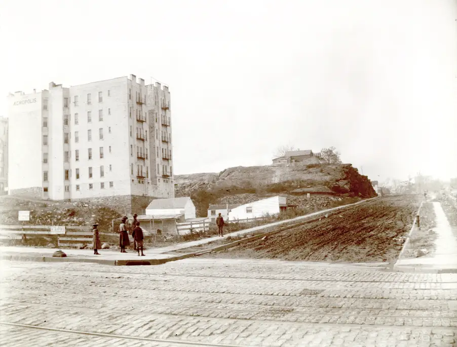 A View Of The Southwest Corner Of Amsterdam Avenue And 124Th Street, November 16, 1898, By James Reuel Smith.