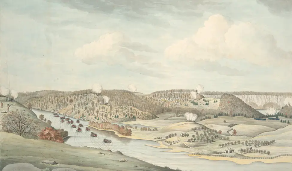 A View Of The Attack Against Fort Washington And Rebel Redoubts Near New York On November 16, 1776, By The British And Hessian Brigades, By Thomas Davies.