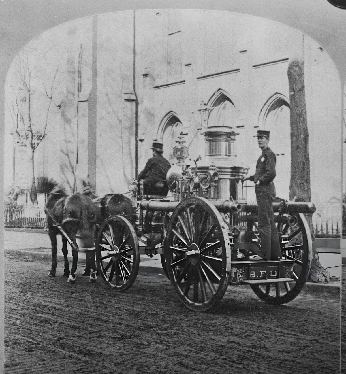 Brooklyn Fire Department Engine, New York, 1890.