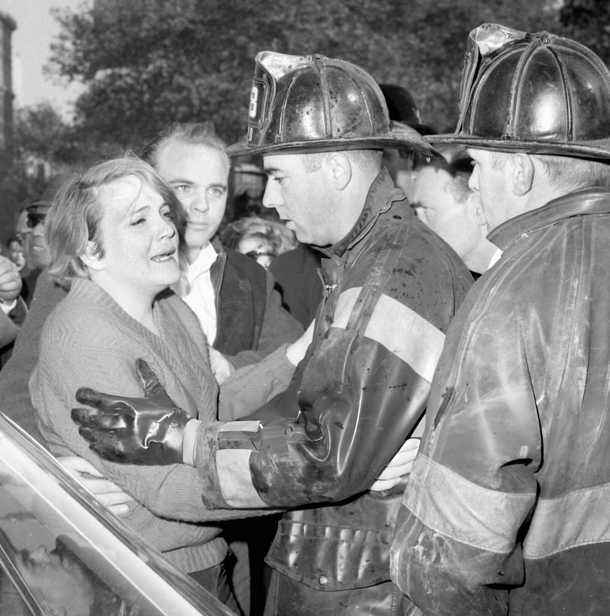 Virginia Galanaugh Grieving After Her Husband Was Killed In A Five-Alarm Fire On East 23Rd Street, New York, 1966.