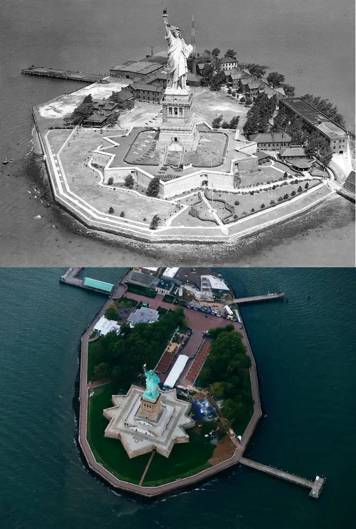 The Statue Of Liberty. 1930S Vs 2018