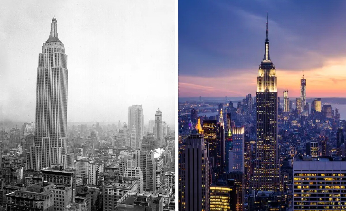 The Empire State Building.1935 Vs 2020