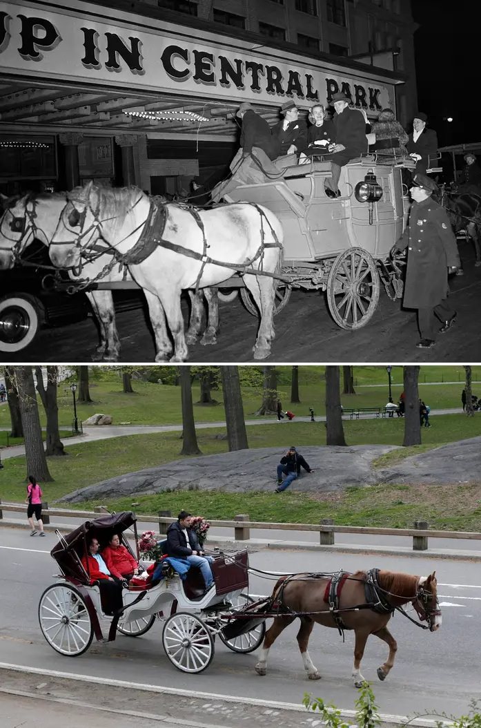 Central Park. 1945 Vs 2020