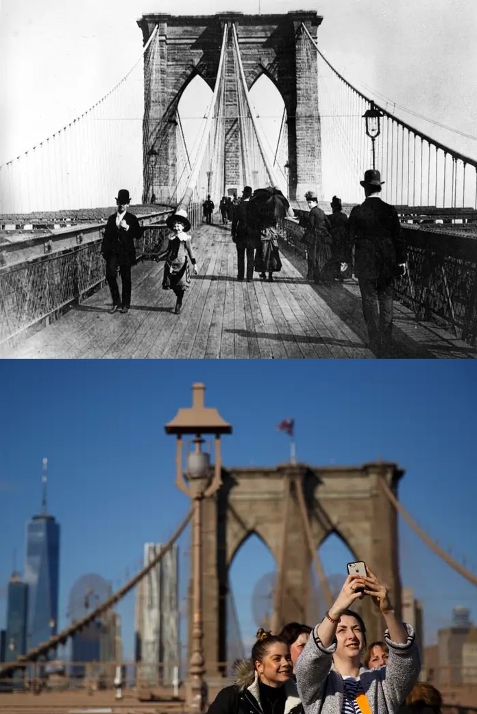 Brooklyn Bridge. 1891 Vs 2016