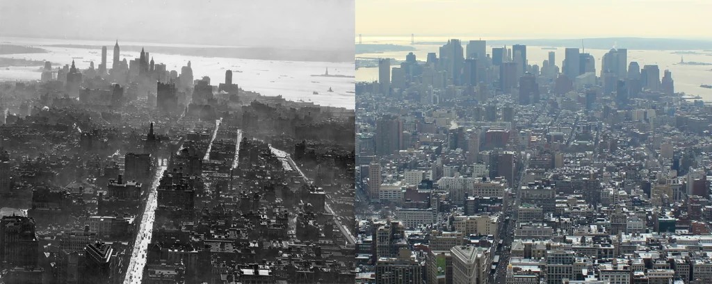Looking South From The Empire State Building, Manhattan, 1931–2011.