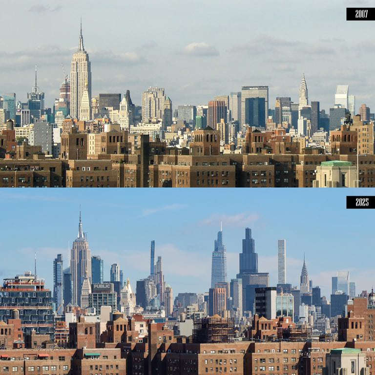 Manhattan. 2007 Vs 2025
