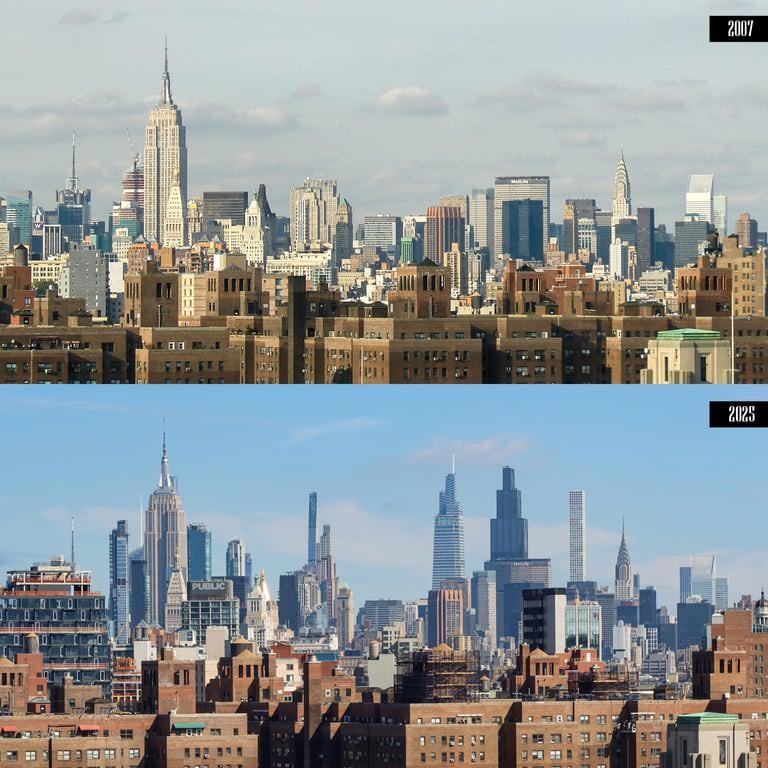 Manhattan. 2007 Vs 2025