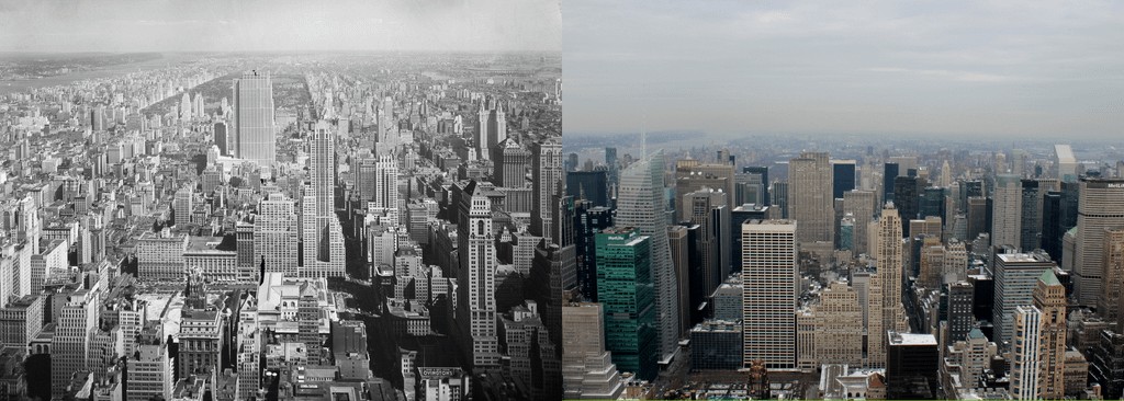 Looking North From The Empire State Building - Manhattan. (1931-2011)