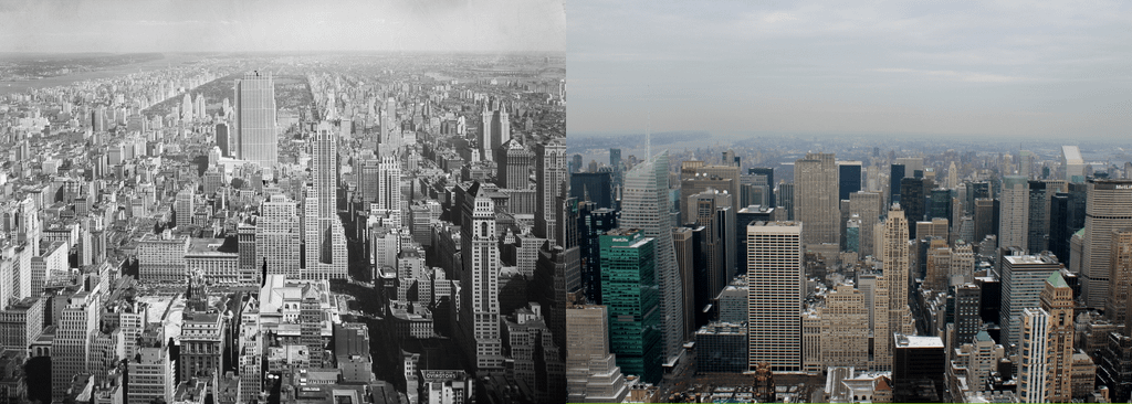 Looking North From The Empire State Building - Manhattan. (1931-2011)