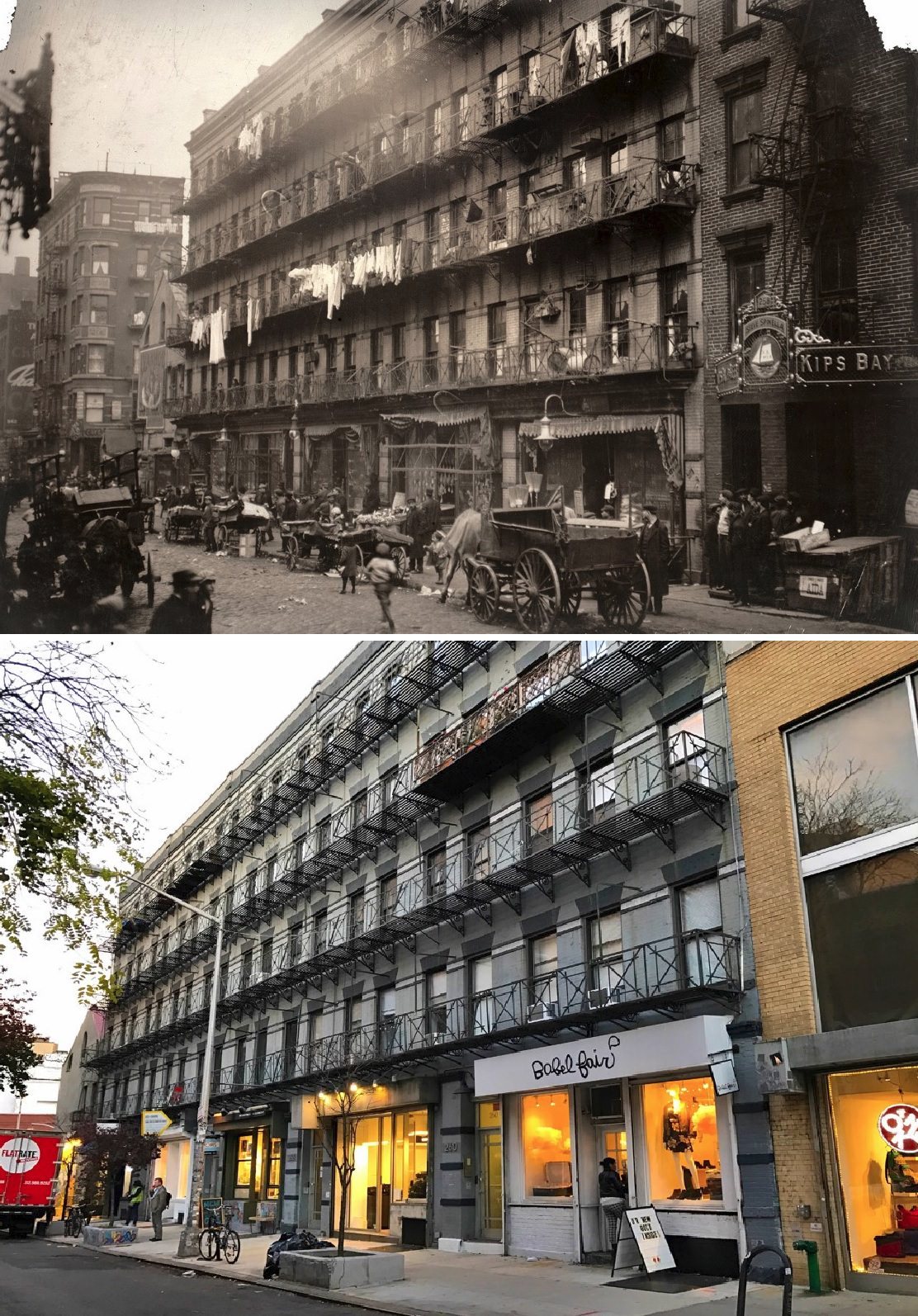 Elizabeth Street Tenement. 1880S Vs 2019