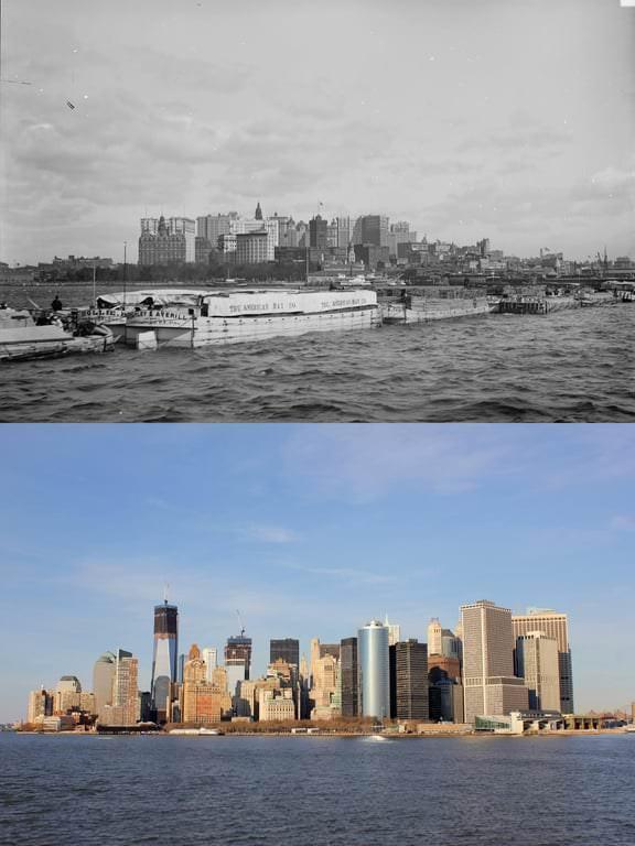 Manhattan Skyline From New York Harbor, 1900S–2012.
