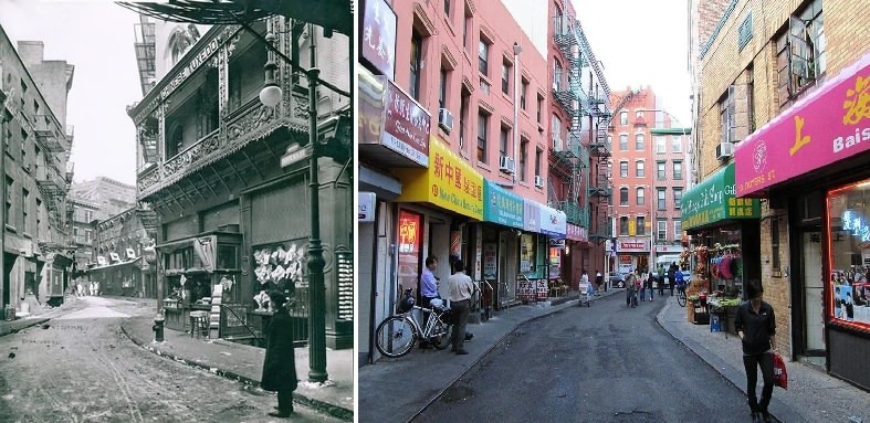 Doyers Street At Bowery, Chinatown, 1915–2020.