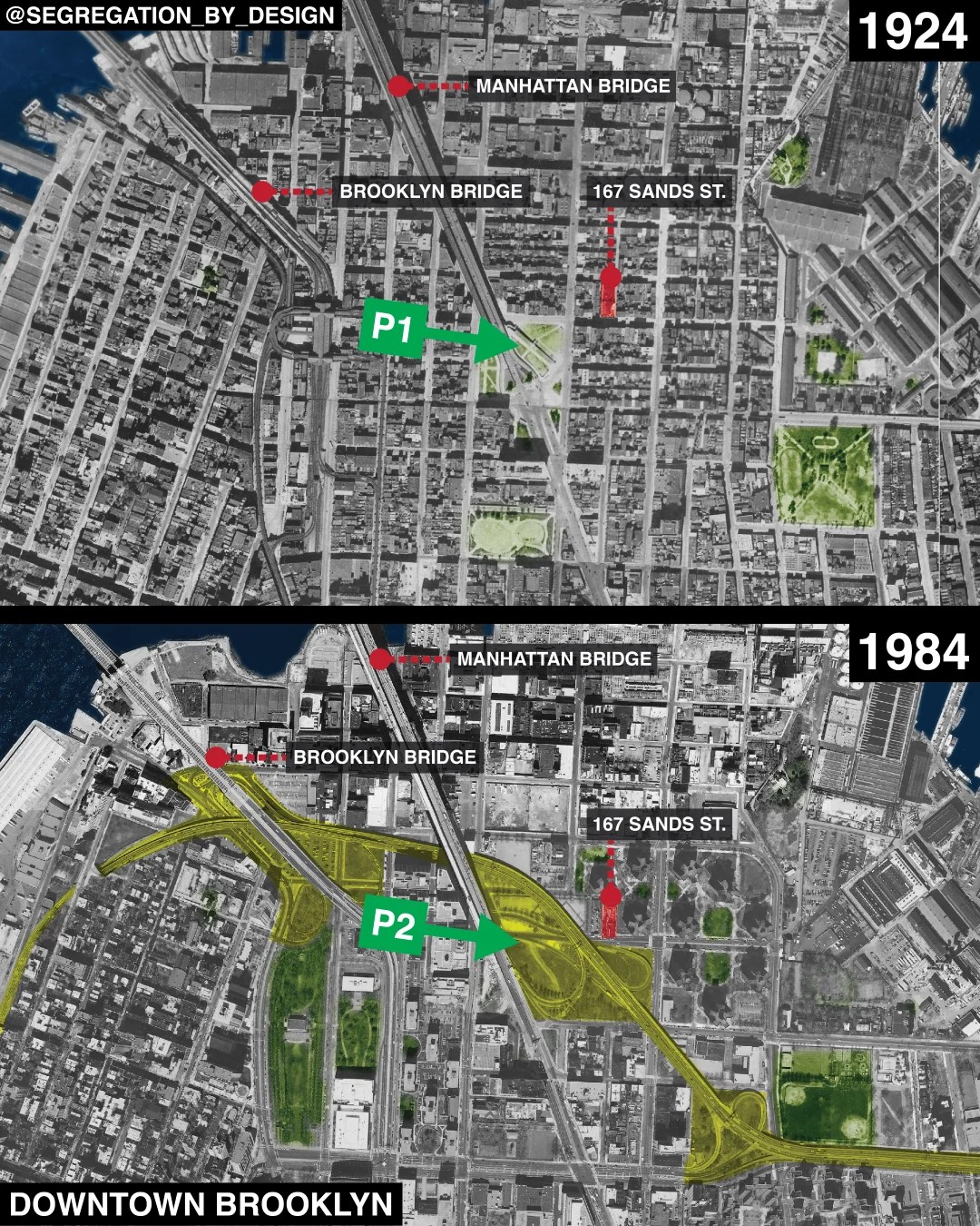 Downtown Brooklyn, 1924–1984.