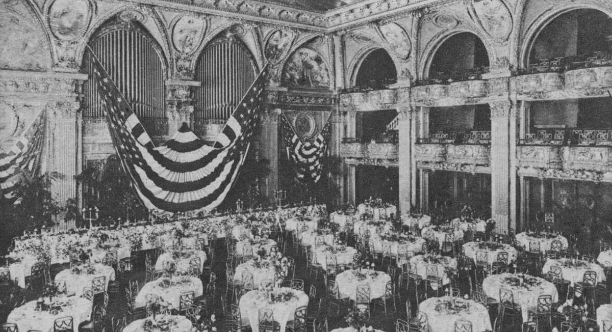 Grand Ballroom At The Waldorf-Astoria, New York, 1920.