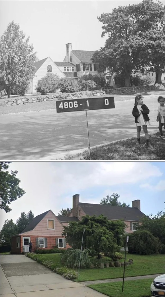 Bayside Ave, Queens. 1939 Vs 2022