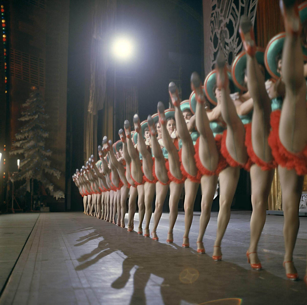 The Rockettes Performing Onstage, Radio City Music Hall At Christmas Time, 1967.