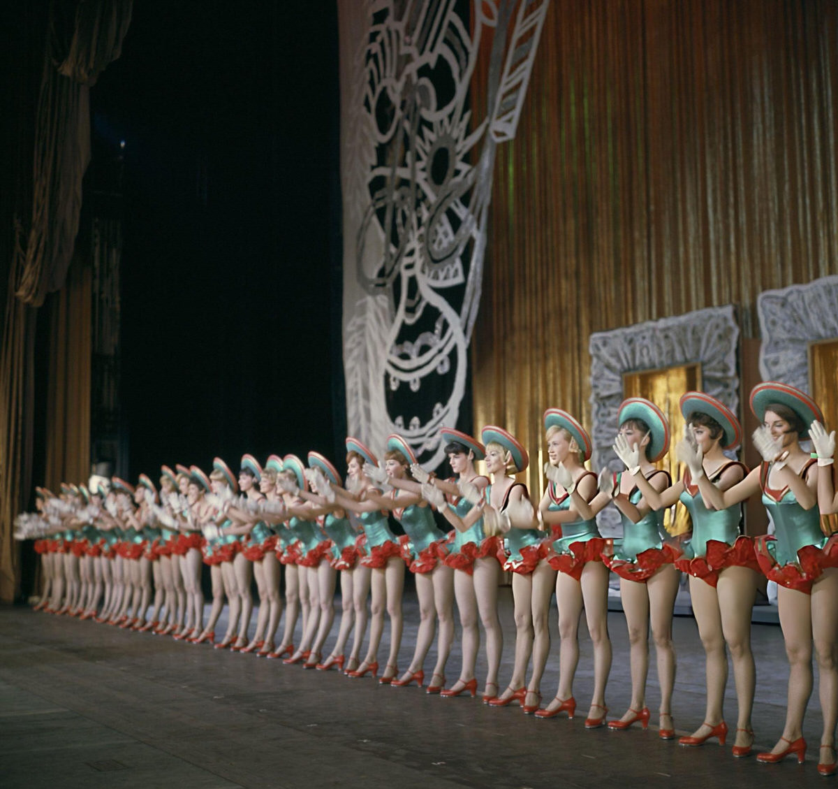 The Rockettes Performing Onstage, Radio City Music Hall At Christmas Time, 1967.