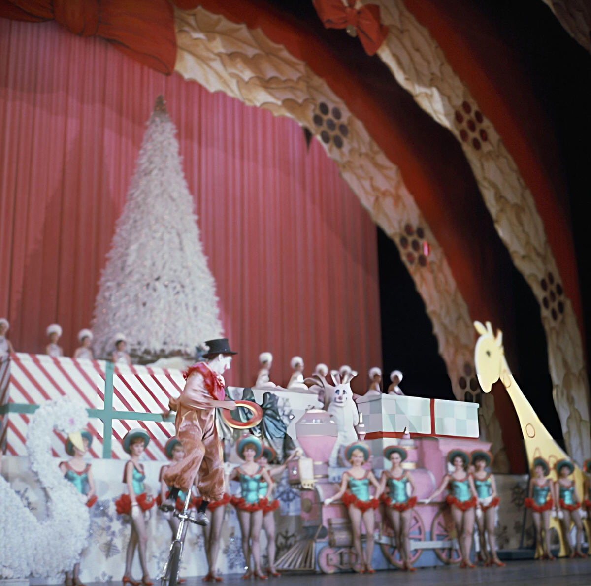 The Rockettes Performing With Other Performers Onstage, Radio City Music Hall At Christmas Time, 1967.