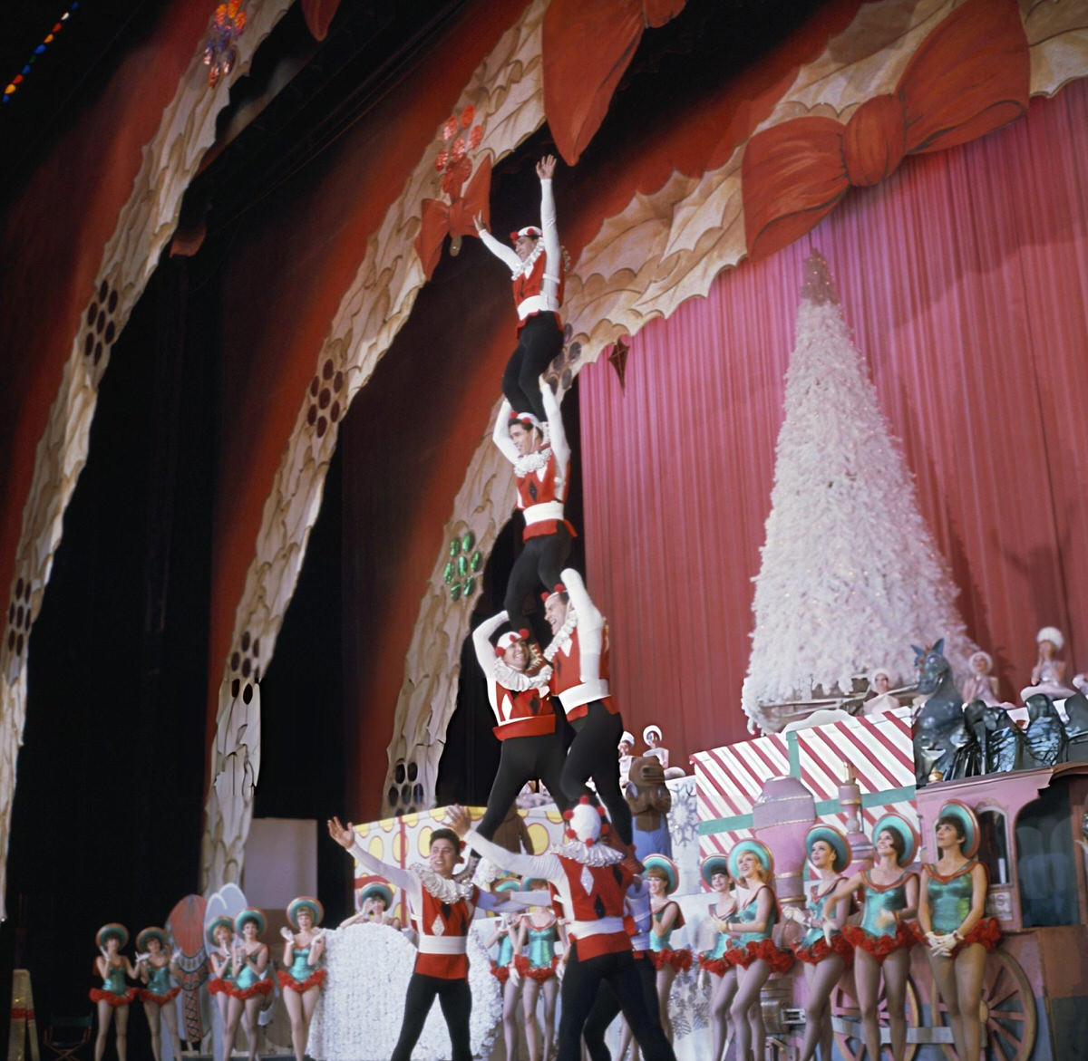 The Rockettes Performing With Other Performers Onstage, Radio City Music Hall At Christmas Time, 1967.