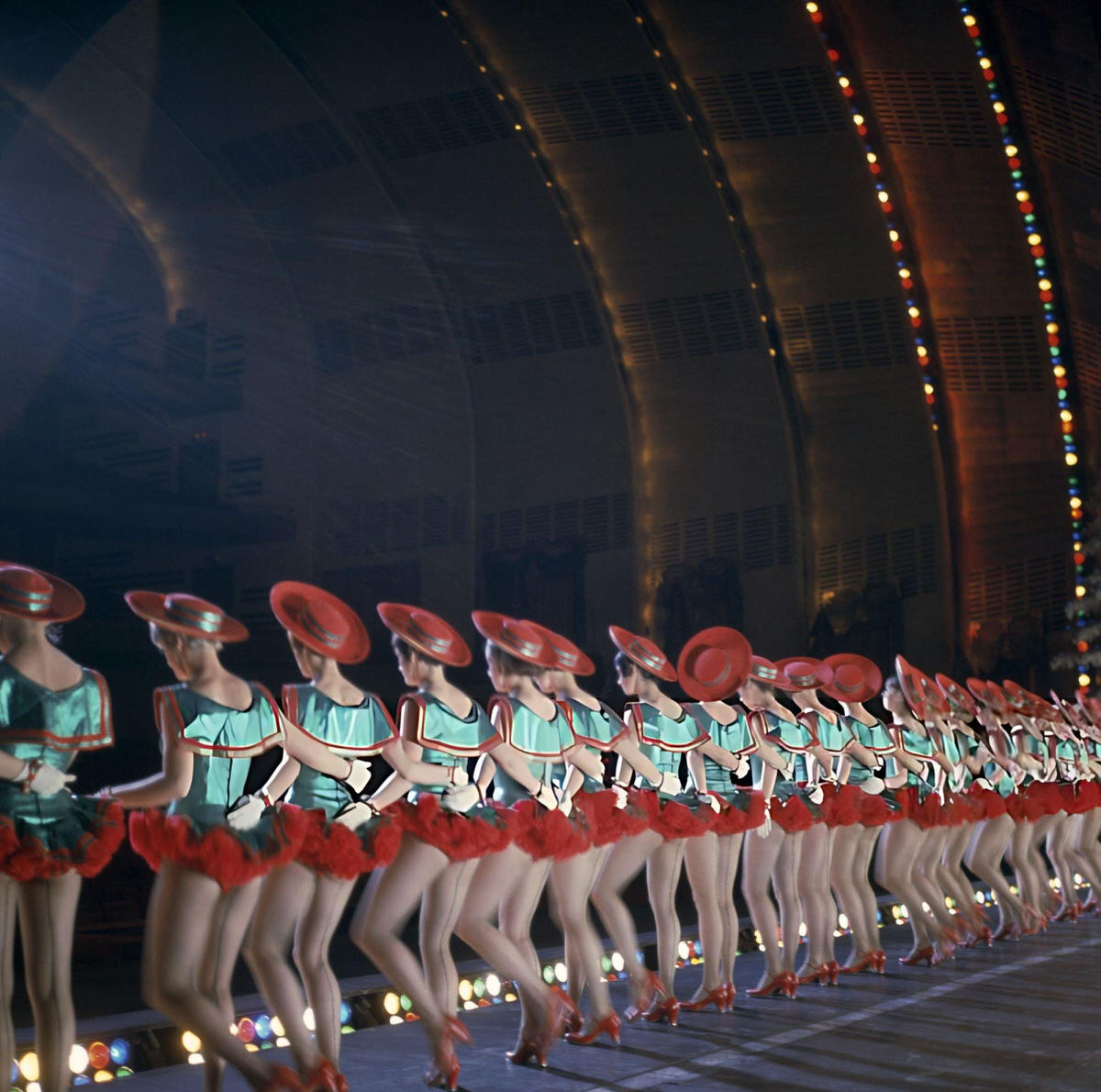 The Rockettes Performing Onstage, Radio City Music Hall At Christmas Time, 1967.