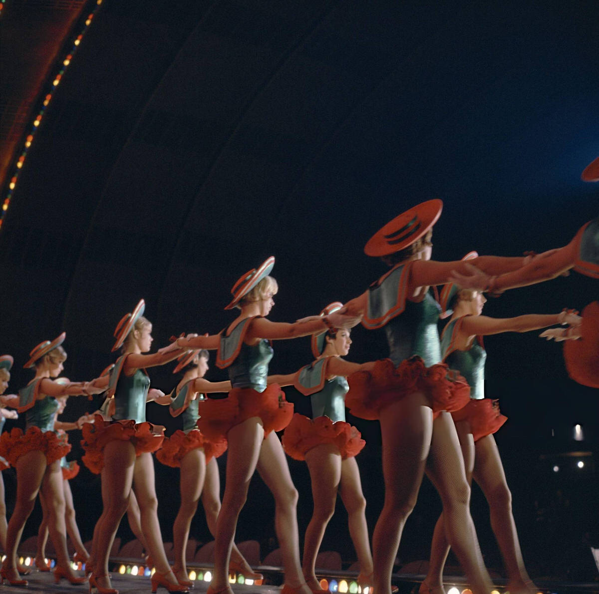 The Rockettes Performing Onstage, Radio City Music Hall At Christmas Time, 1967.