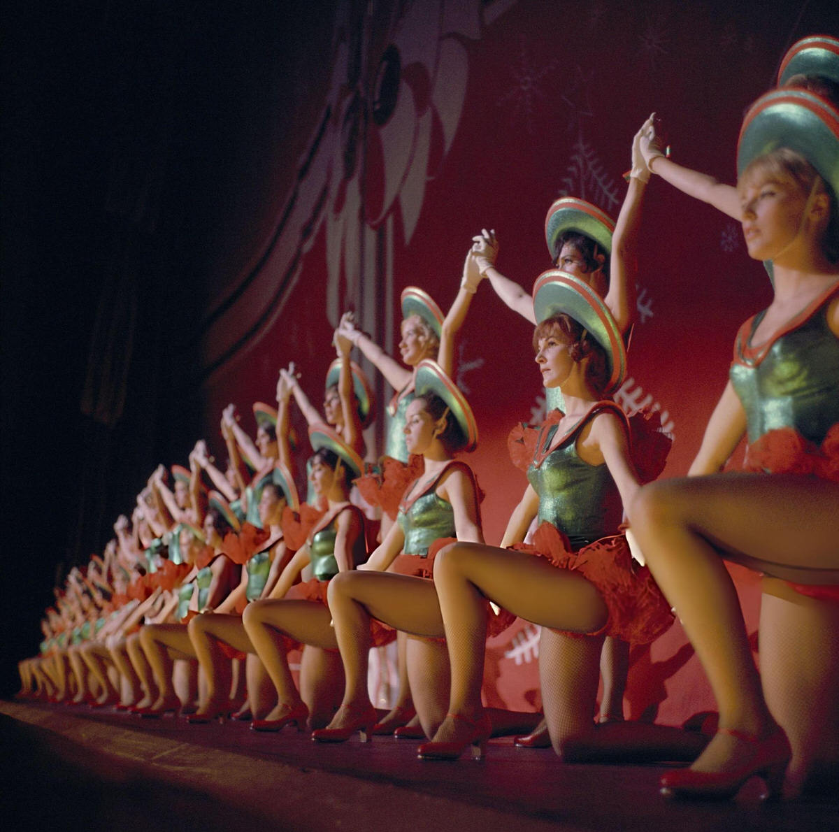 The Rockettes Performing Onstage, Radio City Music Hall At Christmas Time, 1967.