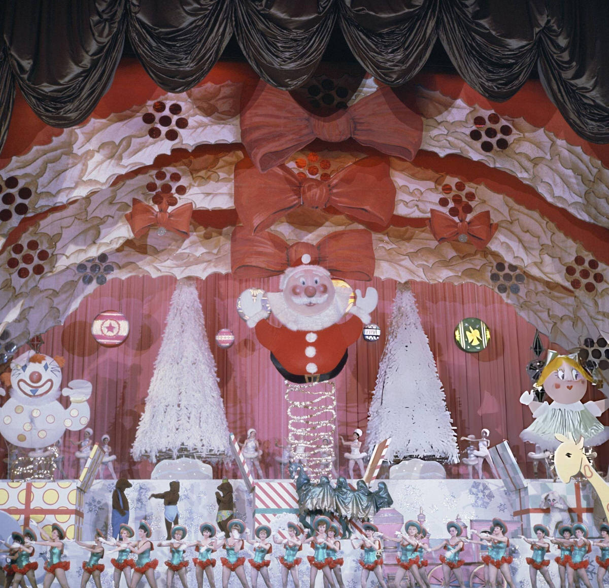 The Rockettes Performing Onstage, Radio City Music Hall At Christmas Time, 1967.