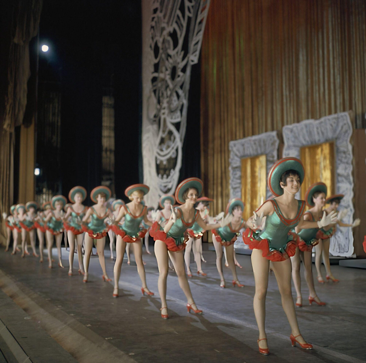 The Rockettes Performing Onstage, Radio City Music Hall At Christmas Time, 1967.