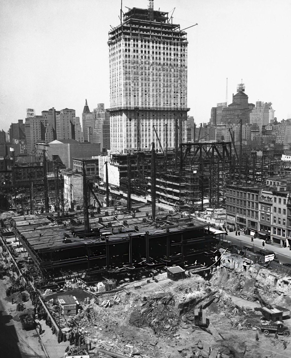 Radio City Music Hall Under Construction, New York.