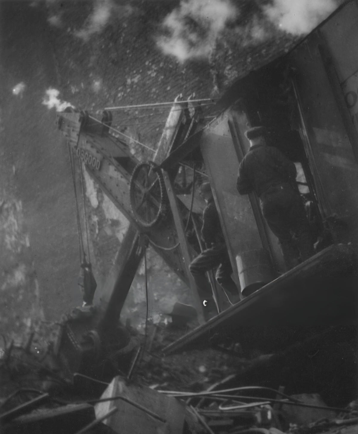 Crane Dredge Performing Excavation During The Construction Of Radio City Music Hall, New York, 1929.