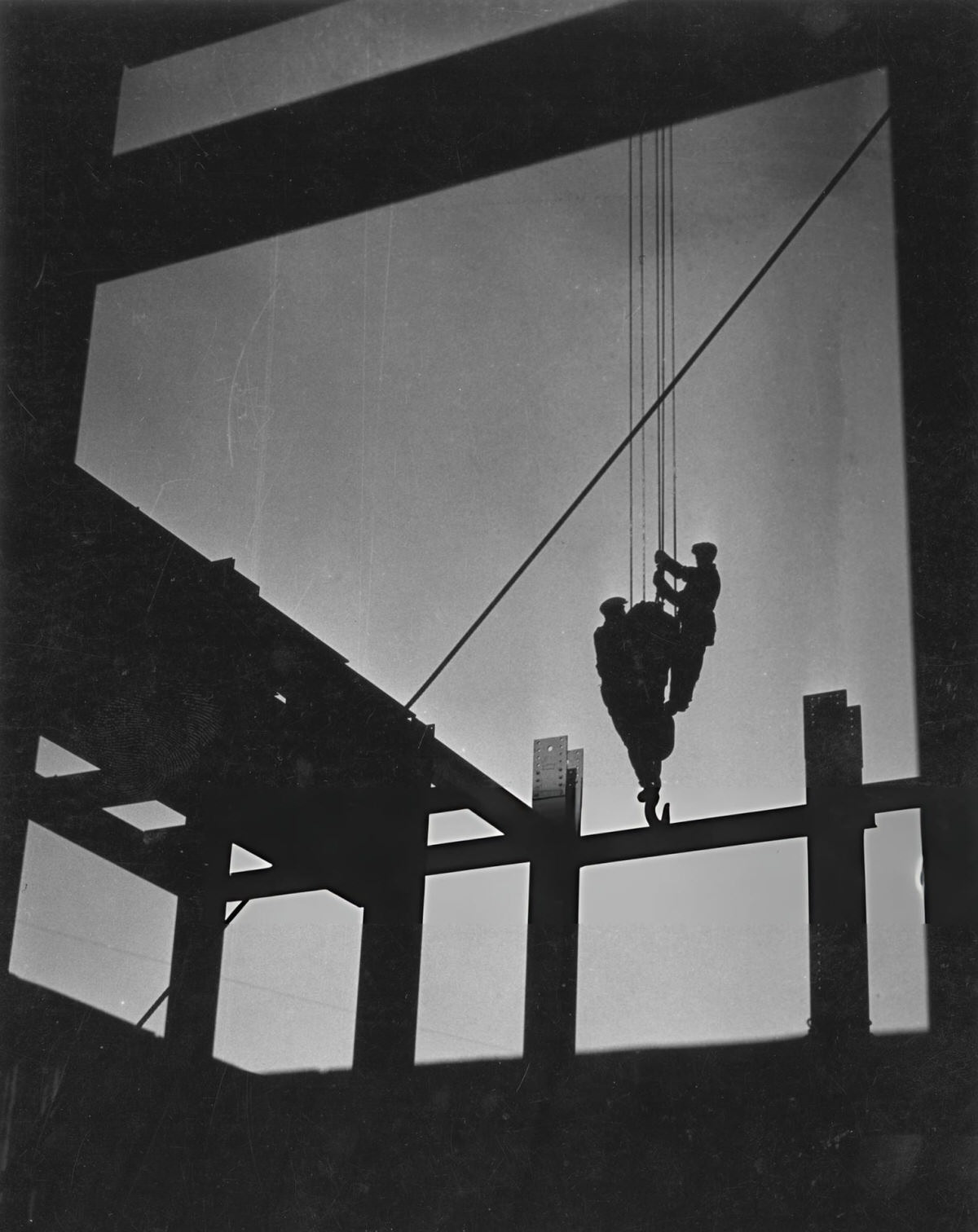 Silhouettes Of Steel Workers During The Construction Of Radio City Music Hall, New York, 1929.