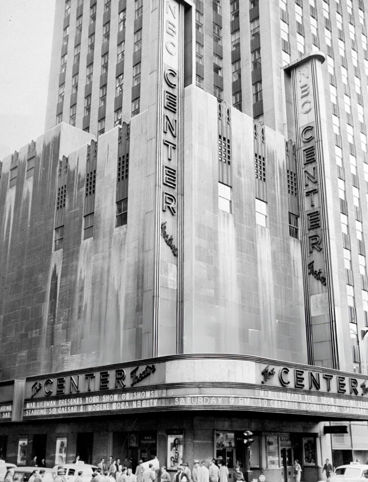 Exterior Of Radio City Music Hall, New York, 1955.