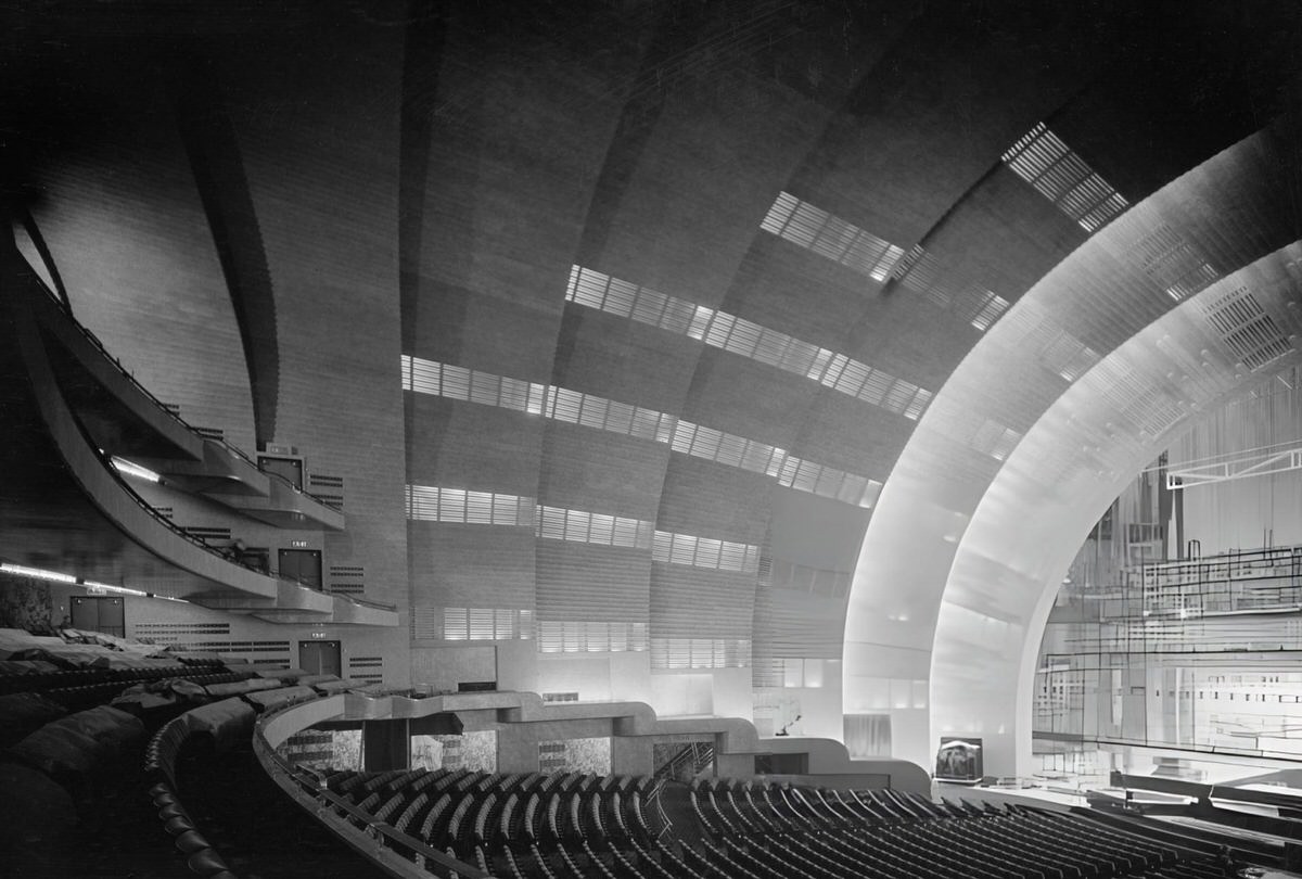 Orchestra And Interior Of The International Music Hall, Radio City Music Hall, New York, 1932.