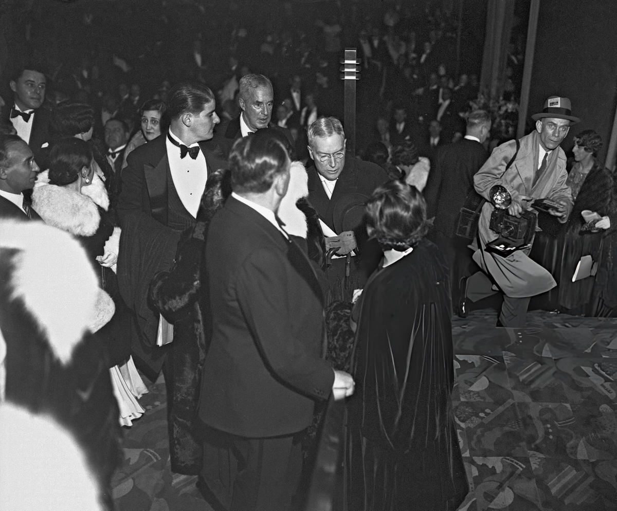 John D. Rockefeller Jr. Arriving For The Formal Opening Of Radio City Music Hall, New York, 1932.