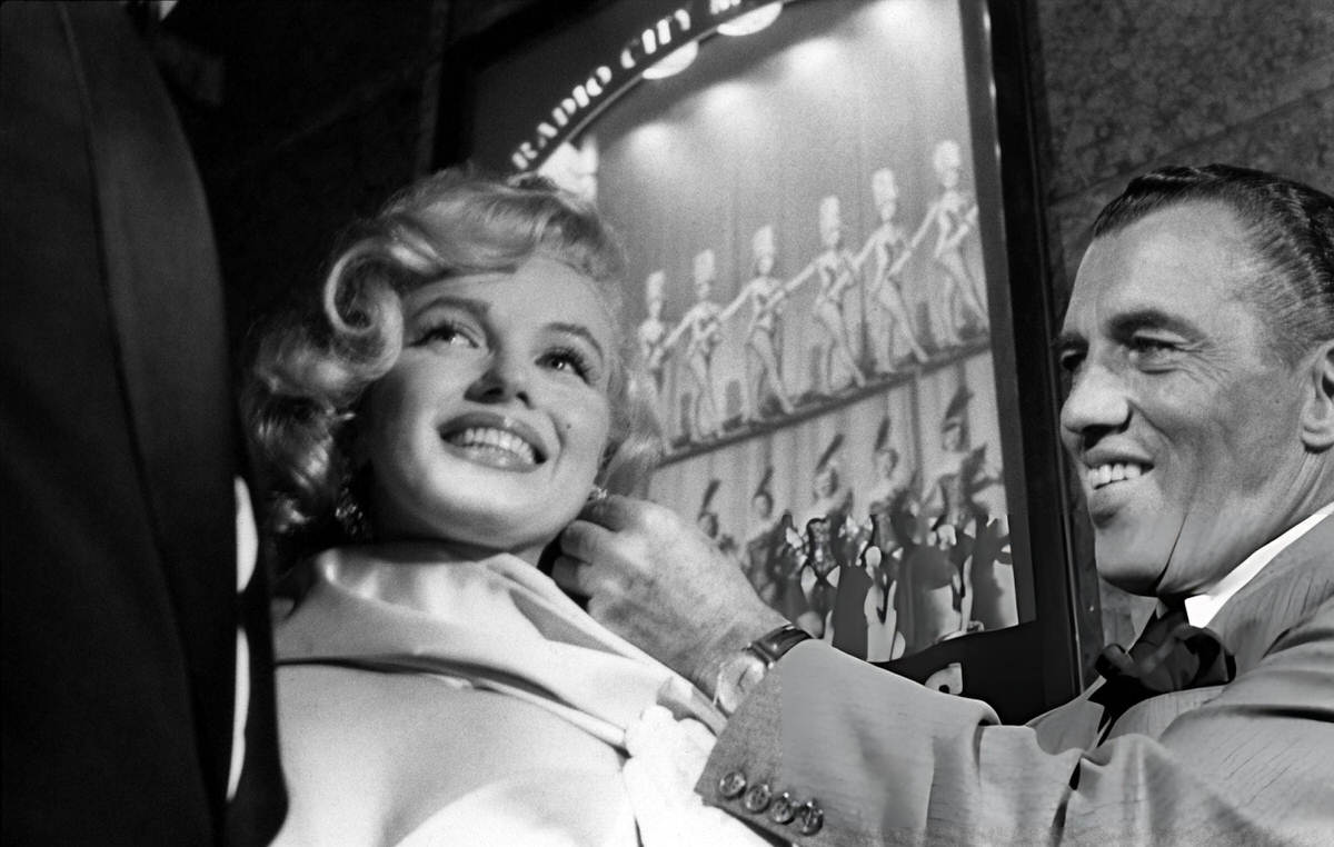 Marilyn Monroe And Ed Sullivan At The Premiere Of The Prince And The Showgirl At Radio City Music Hall, New York, 1957.