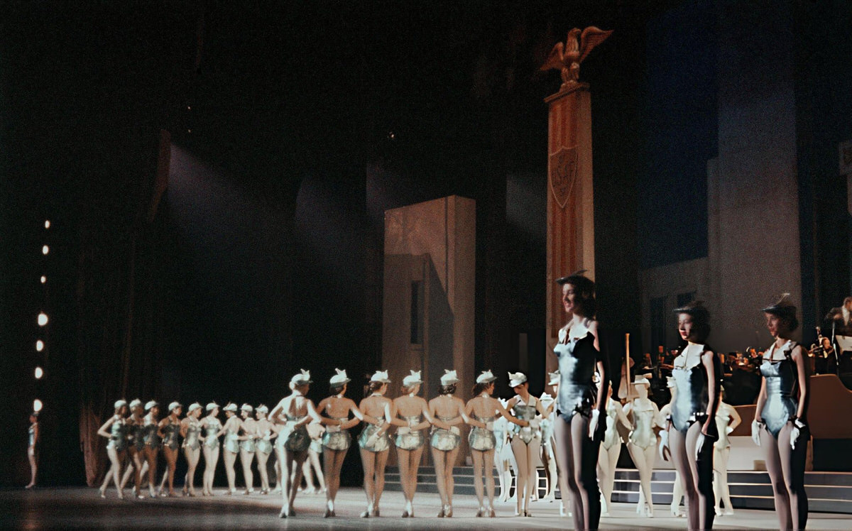 The Rockettes On Stage At Radio City Music Hall, New York, 1957.