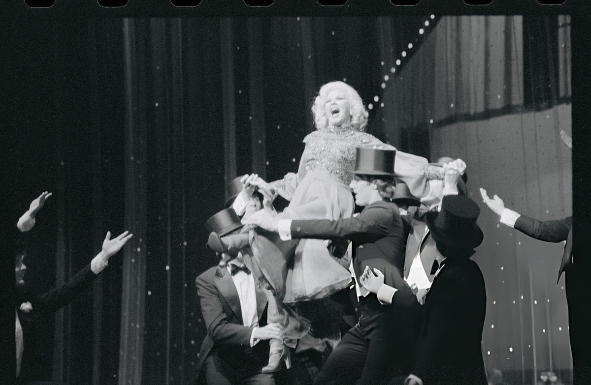 Ginger Rogers Performing With The Rockettes In A Rockette Spectacular At Radio City Music Hall, New York, 1980.