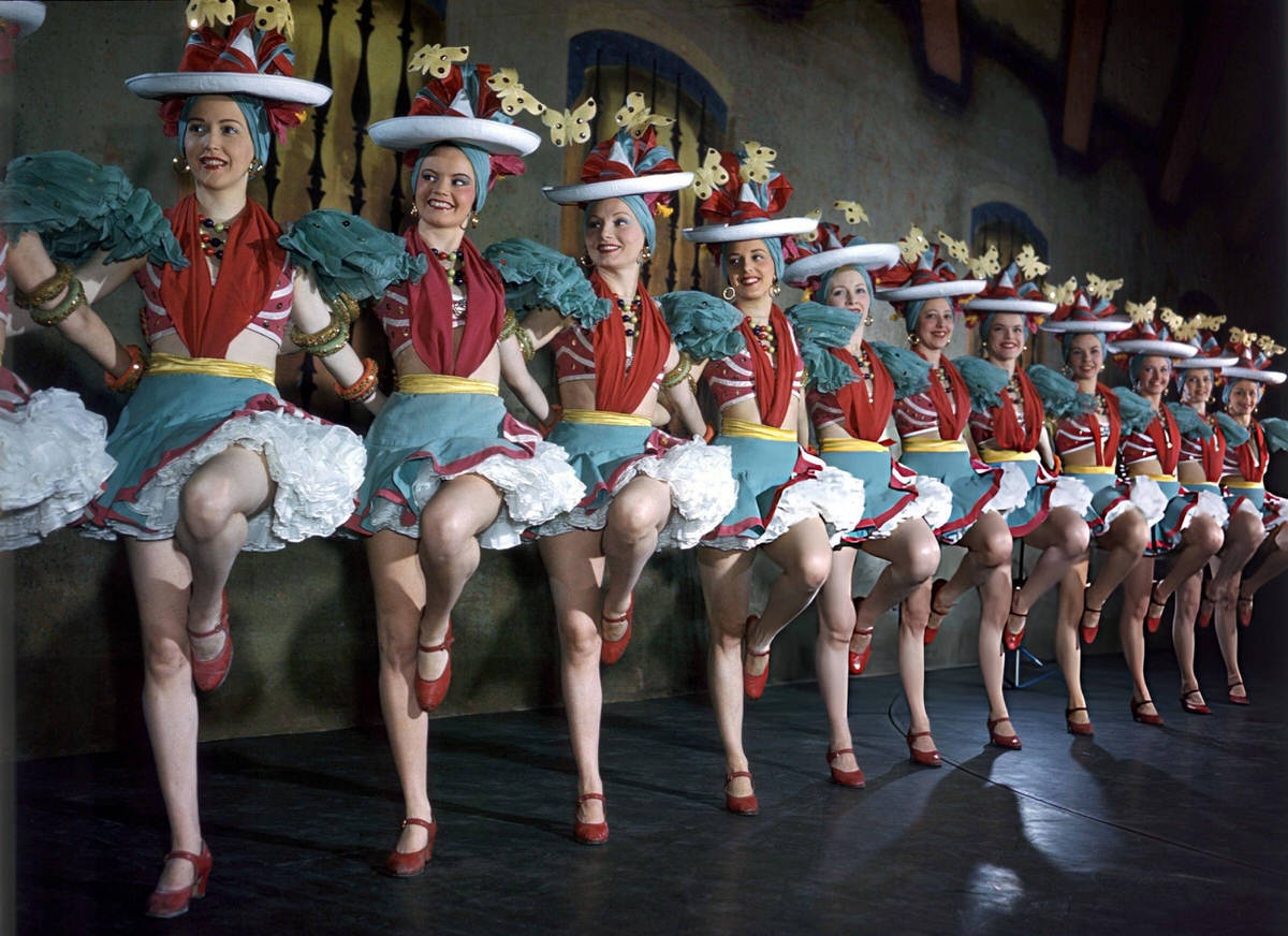 The Rockettes Performing At Radio City Music Hall, New York, 1949.