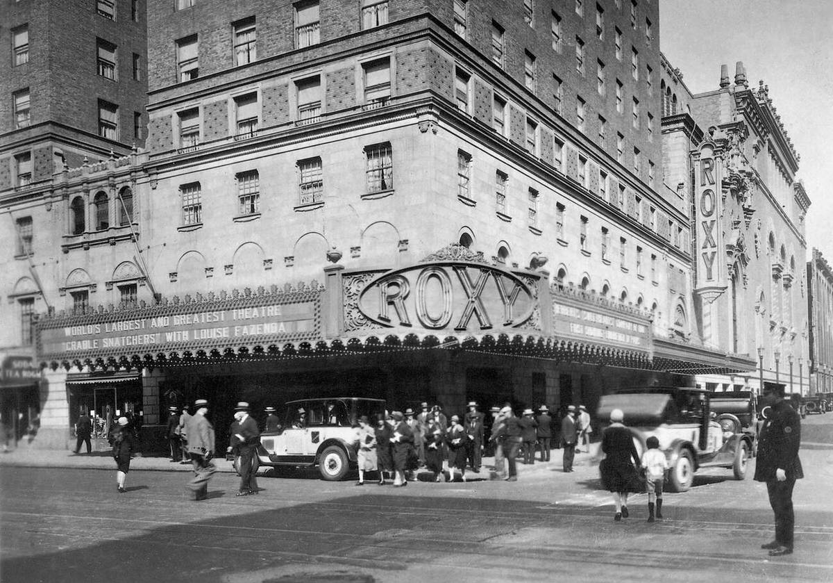 Roxy Theatre On Broadway, New York, 1927.
