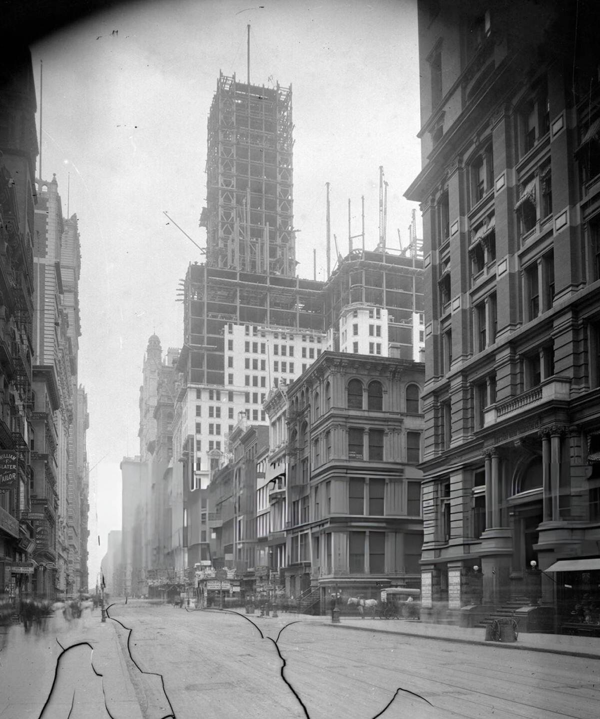 Singer Building Under Construction At 149 Broadway, New York, 1907.
