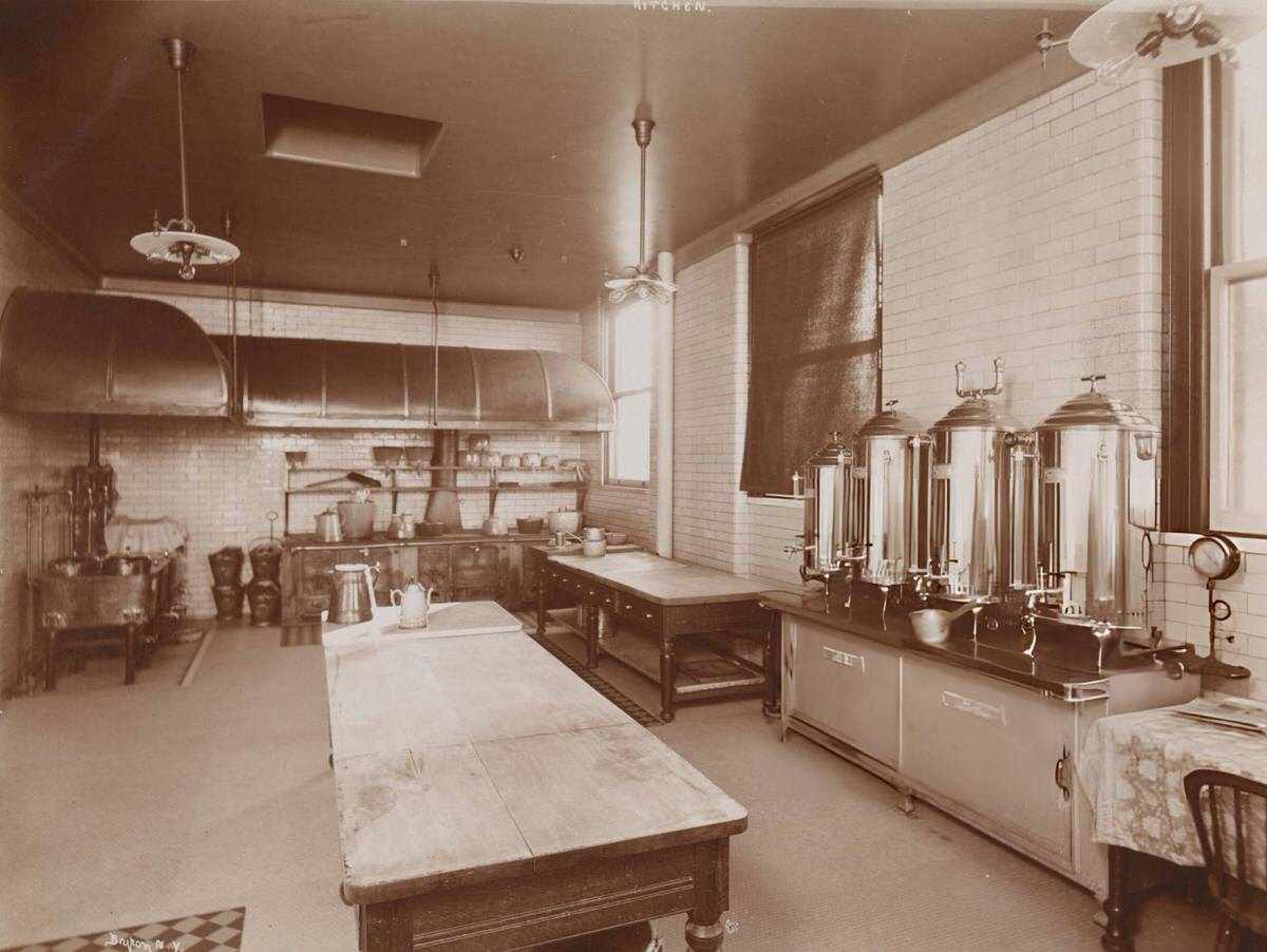 Kitchen At Sloane Maternity Hospital, New York, 1890S.